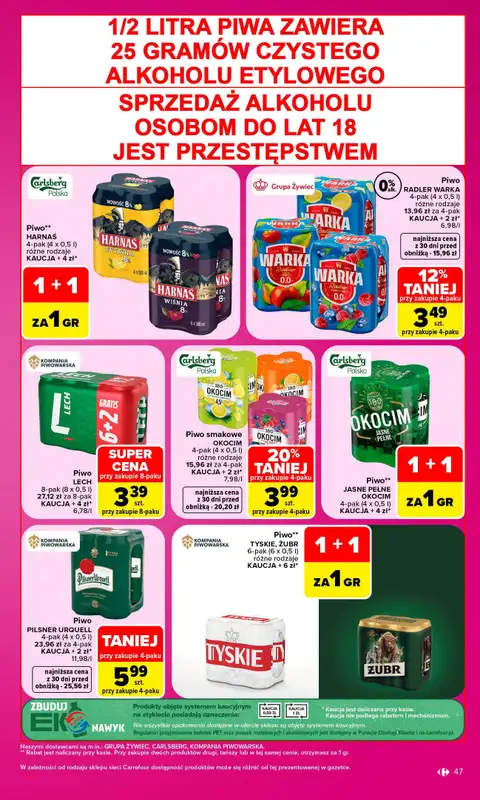 Carrefour - gazetka promocyjna Gazetka Carrefour od poniedziałku od poniedziałku 12.10 do soboty 17.10 - strona 47