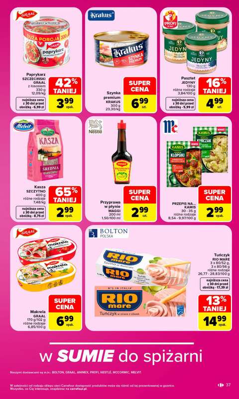 Carrefour - gazetka promocyjna Gazetka Carrefour od poniedziałku od poniedziałku 12.10 do soboty 17.10 - strona 37