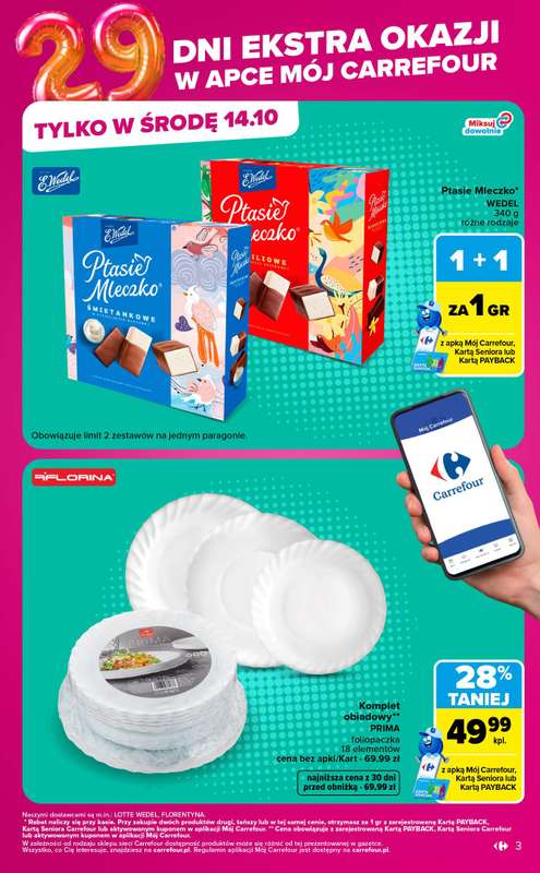 Carrefour - gazetka promocyjna Gazetka Codziennie ekstra okazje od poniedziałku 12.10 do soboty 17.10 - strona 3