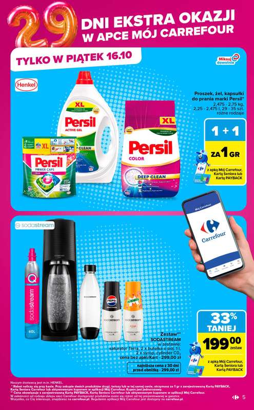 Carrefour - gazetka promocyjna Gazetka Codziennie ekstra okazje od poniedziałku 12.10 do soboty 17.10 - strona 5