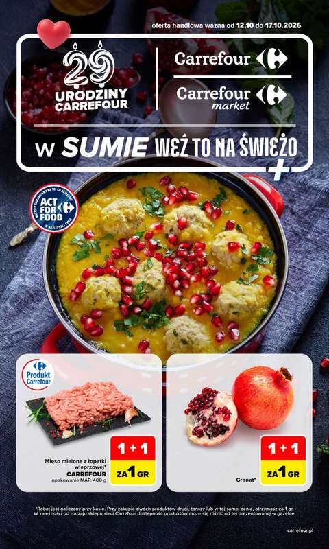 Carrefour Market - gazetka promocyjna Gazetka Weź to na świeżo od poniedziałku 12.10 do soboty 17.10