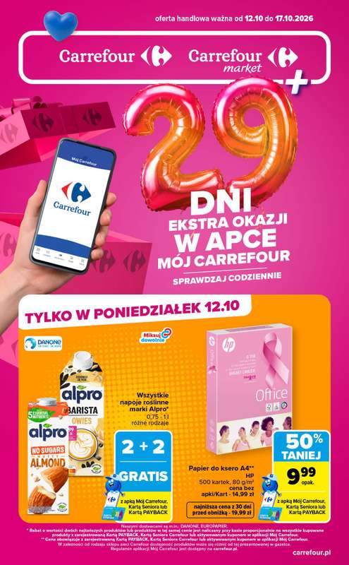 Carrefour Market - gazetka promocyjna Gazetka Codziennie ekstra okazje od poniedziałku 12.10 do soboty 17.10