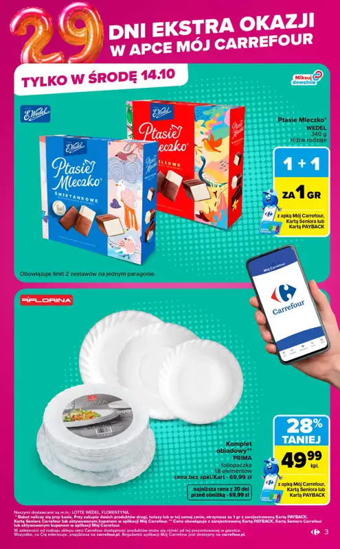 Carrefour Market - gazetka promocyjna Gazetka Codziennie ekstra okazje od poniedziałku 12.10 do soboty 17.10 - strona 3