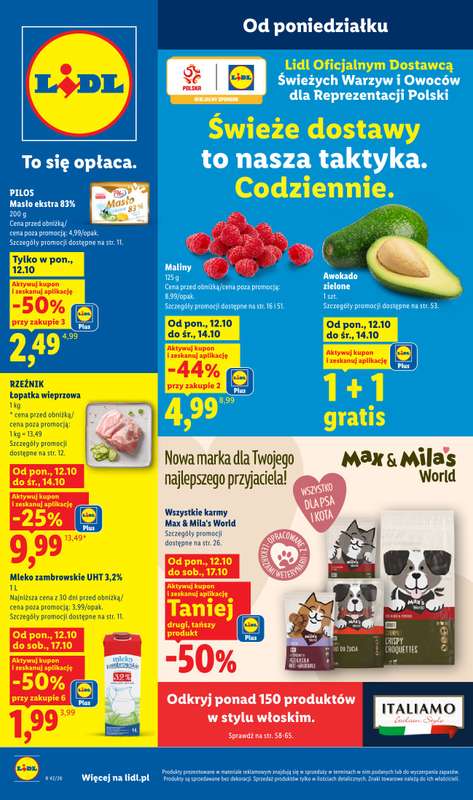 Lidl - gazetka promocyjna Od poniedziałku od poniedziałku 12.10 do środy 14.10