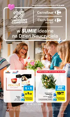 Carrefour - gazetka promocyjna W sumie idealne na Dzień Nauczyciela od poniedziałku 12.10 do środy 14.10
