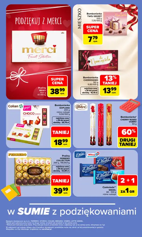 Carrefour - gazetka promocyjna W sumie idealne na Dzień Nauczyciela od poniedziałku 12.10 do środy 14.10 - strona 7