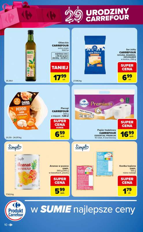 Carrefour Market - gazetka promocyjna W sumie urodzinowe okazje od wtorku 13.10 do poniedziałku 19.10 - strona 10