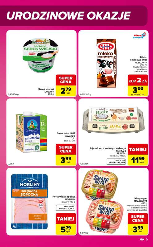 Carrefour Market - gazetka promocyjna W sumie urodzinowe okazje od wtorku 13.10 do poniedziałku 19.10 - strona 5