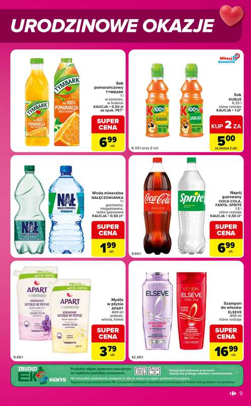 Carrefour Market - gazetka promocyjna W sumie urodzinowe okazje od wtorku 13.10 do poniedziałku 19.10 - strona 9