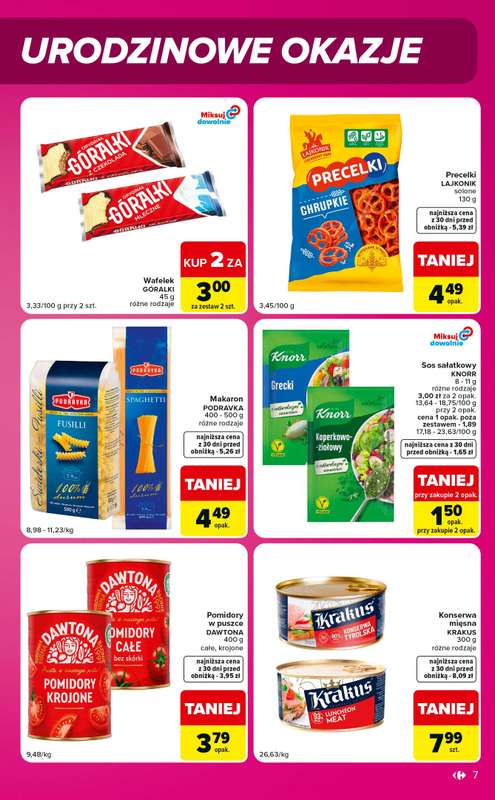 Carrefour Market - gazetka promocyjna W sumie urodzinowe okazje od wtorku 13.10 do poniedziałku 19.10 - strona 7