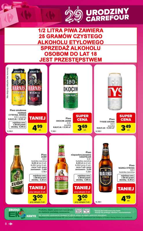 Carrefour Market - gazetka promocyjna W sumie urodzinowe okazje od wtorku 13.10 do poniedziałku 19.10 - strona 8