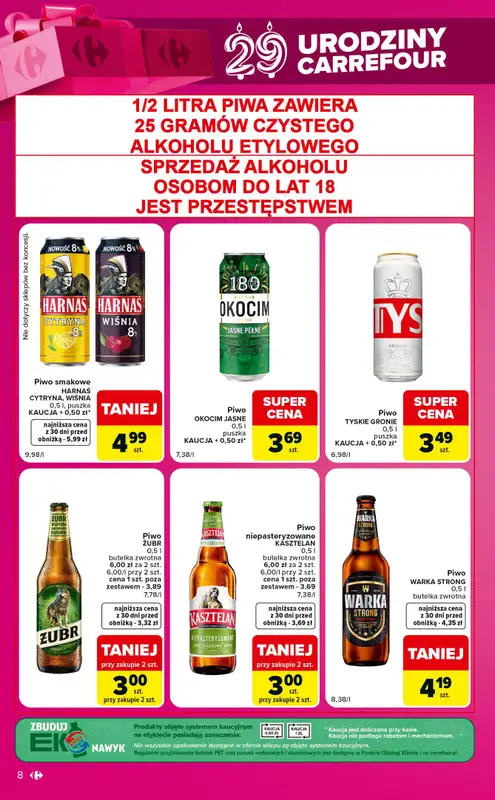 Carrefour Market - gazetka promocyjna W sumie urodzinowe okazje od wtorku 13.10 do poniedziałku 19.10 - strona 8