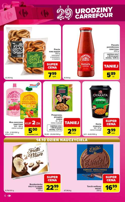 Carrefour Market - gazetka promocyjna W sumie urodzinowe okazje od wtorku 13.10 do poniedziałku 19.10 - strona 6