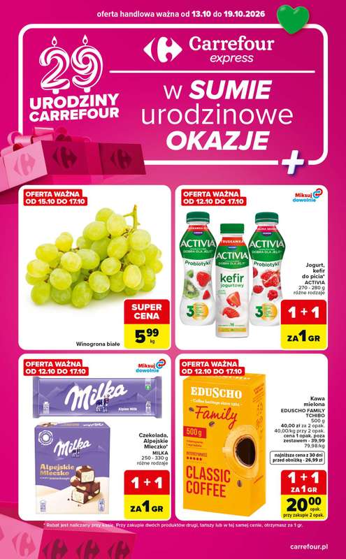 Carrefour Express - gazetka promocyjna Gazetka ekspresowe zakupy od wtorku 13.10 do poniedziałku 19.10