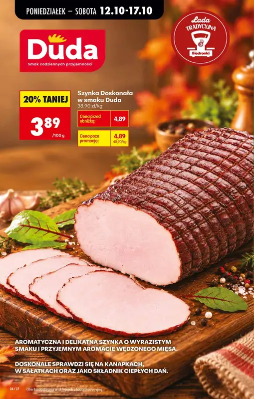 Biedronka - gazetka promocyjna Od poniedziałku, Z ladą tradycyjną od poniedziałku 12.10 do soboty 17.10 - strona 26