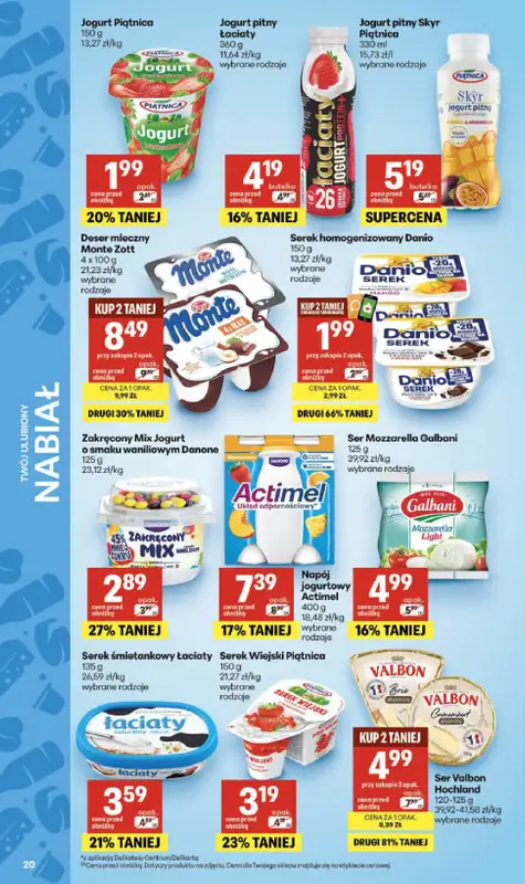 Delikatesy Centrum - gazetka promocyjna Gazetka od czwartku 15.10 do środy 21.10 - strona 20