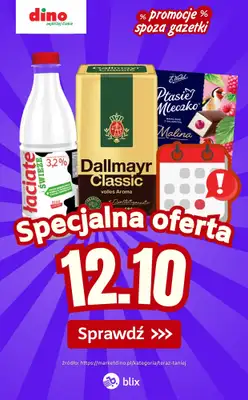 Dino - gazetka promocyjna Specjalna oferta na 12.10.2026 - promocje spoza gazetki od poniedziałku 12.10 do poniedziałku 12.10