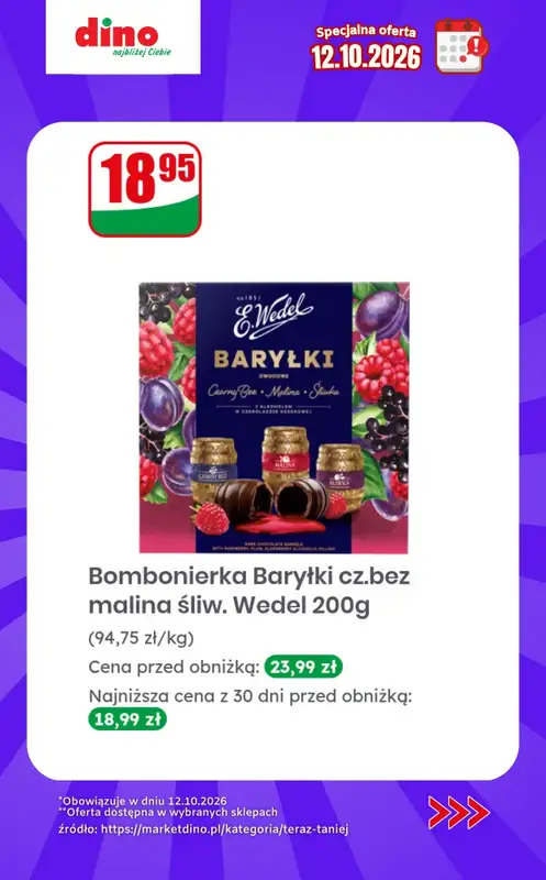 Dino - gazetka promocyjna Specjalna oferta na 12.10.2026 - promocje spoza gazetki od poniedziałku 12.10 do poniedziałku 12.10 - strona 8