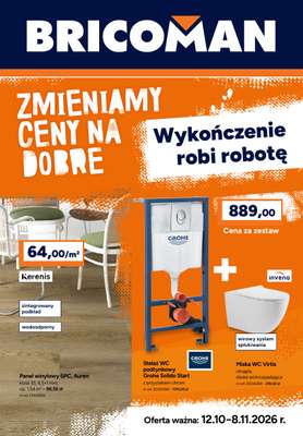 Bricoman - gazetka promocyjna Gazetka od poniedziałku 12.10 do niedzieli 08.11