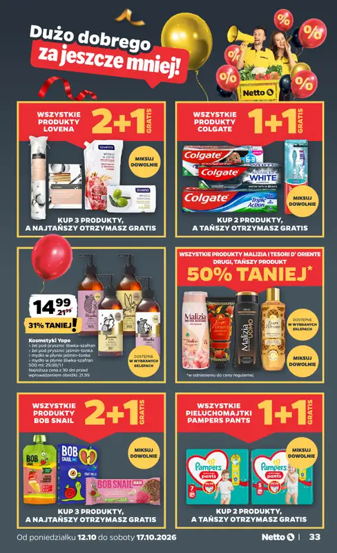 Netto - gazetka promocyjna Gazetka Spożywcza od poniedziałku 12.10 do soboty 17.10 - strona 33