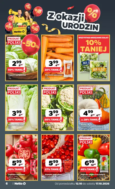 Netto - gazetka promocyjna Gazetka Spożywcza od poniedziałku 12.10 do soboty 17.10 - strona 6