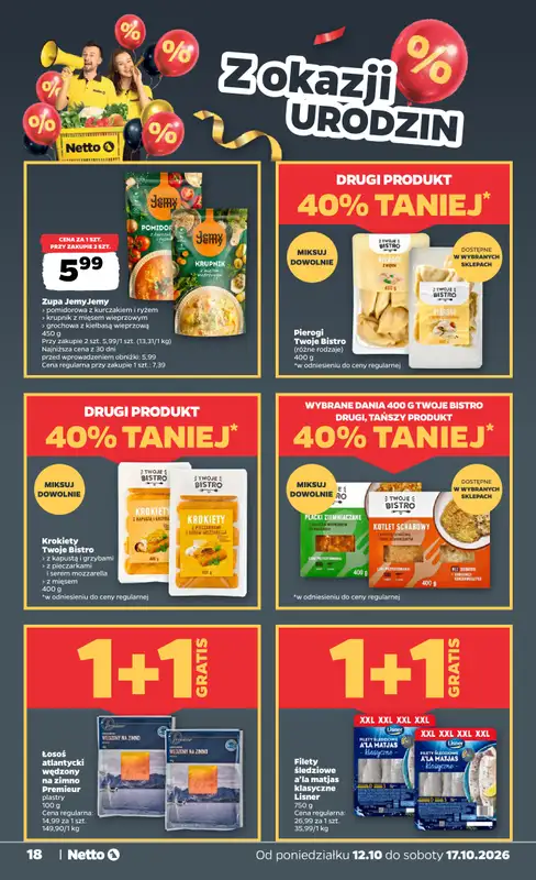 Netto - gazetka promocyjna Gazetka Spożywcza od poniedziałku 12.10 do soboty 17.10 - strona 18