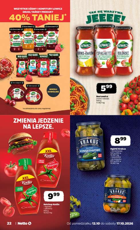 Netto - gazetka promocyjna Gazetka Spożywcza od poniedziałku 12.10 do soboty 17.10 - strona 22