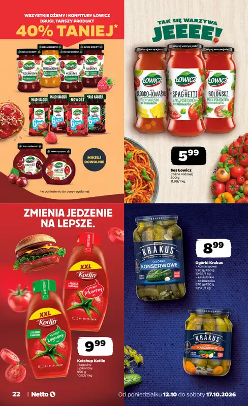 Netto - gazetka promocyjna Gazetka Spożywcza od poniedziałku 12.10 do soboty 17.10 - strona 22