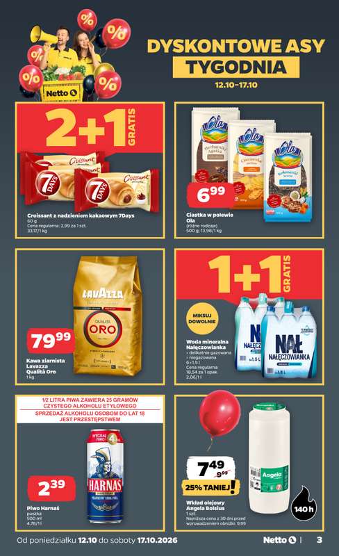 Netto - gazetka promocyjna Gazetka Spożywcza od poniedziałku 12.10 do soboty 17.10 - strona 3