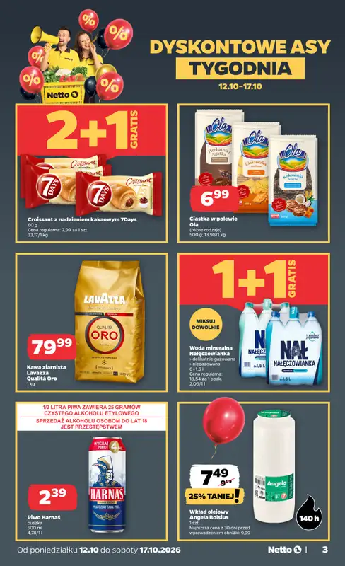 Netto - gazetka promocyjna Gazetka Spożywcza od poniedziałku 12.10 do soboty 17.10 - strona 3