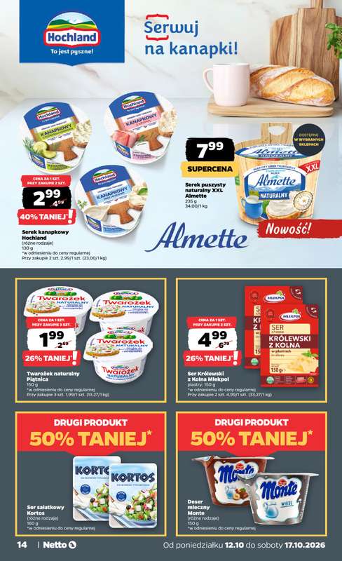 Netto - gazetka promocyjna Gazetka Spożywcza od poniedziałku 12.10 do soboty 17.10 - strona 14