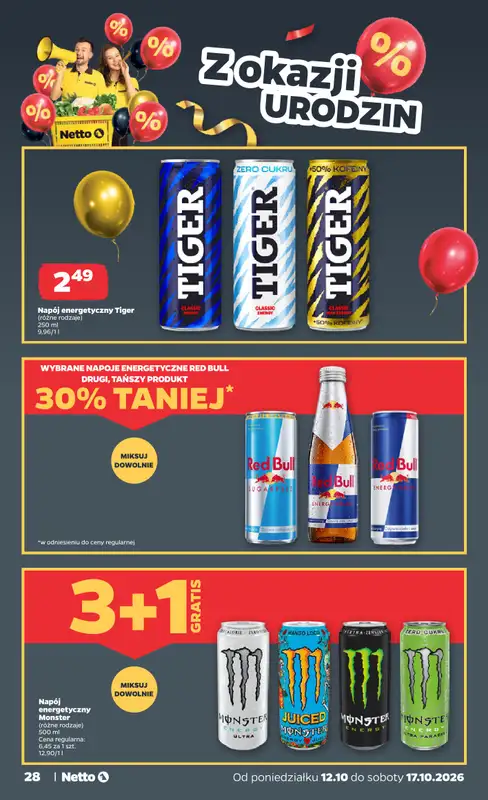 Netto - gazetka promocyjna Gazetka Spożywcza od poniedziałku 12.10 do soboty 17.10 - strona 28