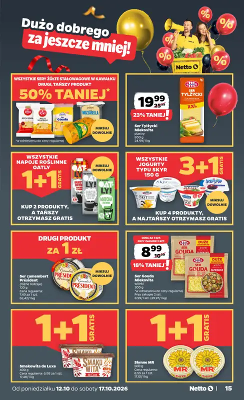 Netto - gazetka promocyjna Gazetka Spożywcza od poniedziałku 12.10 do soboty 17.10 - strona 15