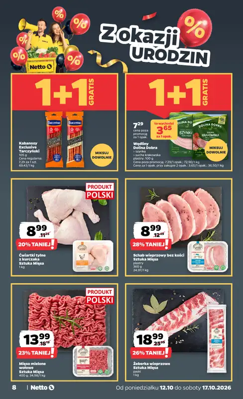 Netto - gazetka promocyjna Gazetka Spożywcza od poniedziałku 12.10 do soboty 17.10 - strona 8
