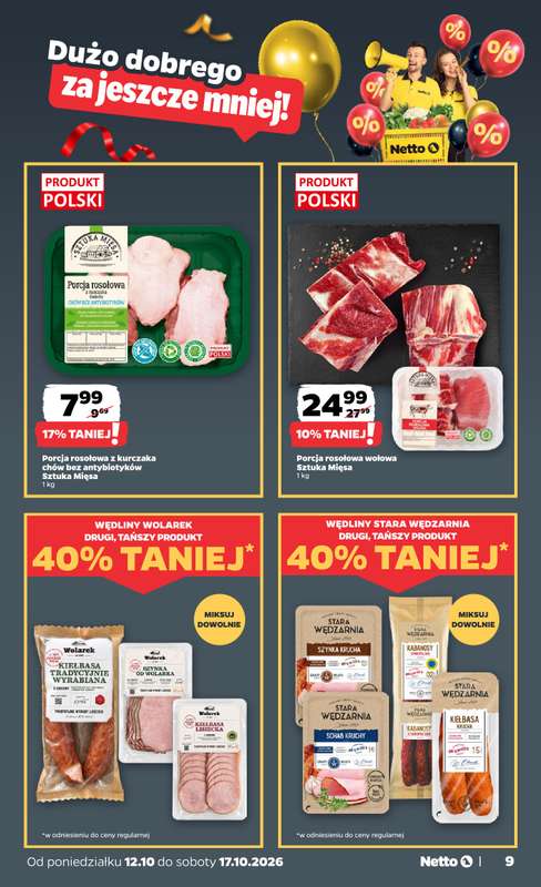 Netto - gazetka promocyjna Gazetka Spożywcza od poniedziałku 12.10 do soboty 17.10 - strona 9