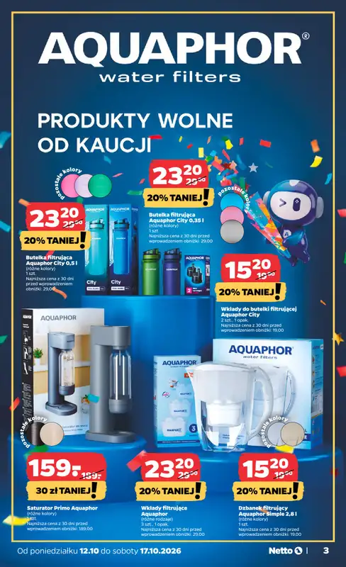 Netto - gazetka promocyjna Urodzinowe inspiracje tygodnia od poniedziałku 12.10 do soboty 17.10 - strona 3