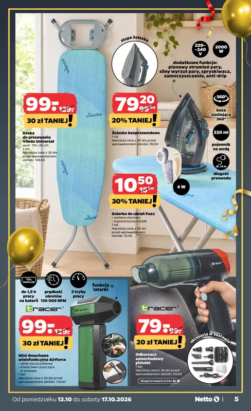 Netto - gazetka promocyjna Urodzinowe inspiracje tygodnia od poniedziałku 12.10 do soboty 17.10 - strona 5