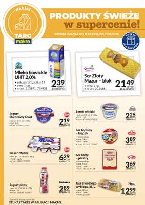 Makro - gazetka promocyjna Targ MAKRO - oferta świeża w super cenach! od poniedziałku 12.10 do soboty 17.10