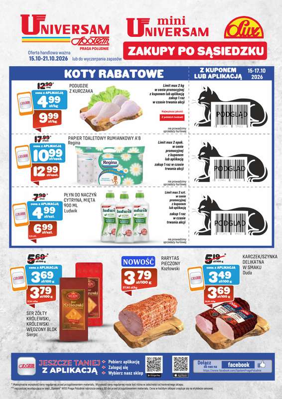 Społem Praga - gazetka promocyjna Gazetka od czwartku 15.10 do środy 21.10