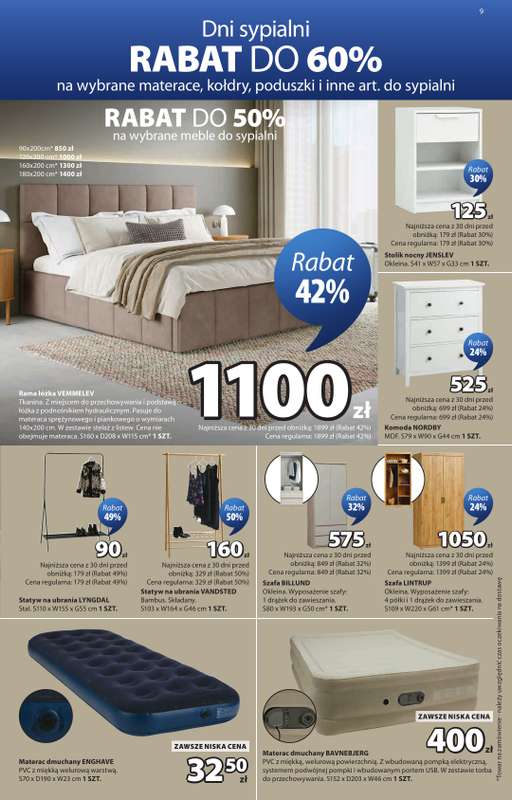 Jysk - gazetka promocyjna Świetna oferta dla domu. Rabat do 60% od poniedziałku 12.10 do niedzieli 25.10 - strona 9