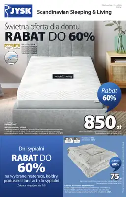 Jysk - gazetka promocyjna Świetna oferta dla domu. Rabat do 60% od poniedziałku 12.10 do niedzieli 25.10