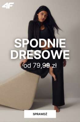 4F - gazetka promocyjna Damskie spodnie dresowe od 79,99 zł od wtorku 13.10 