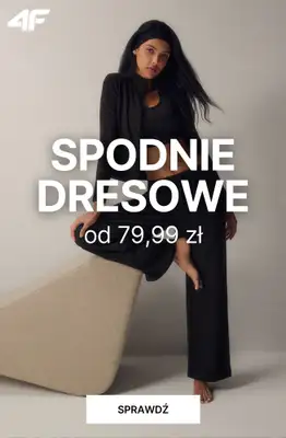 4F - gazetka promocyjna Damskie spodnie dresowe od 79,99 zł od wtorku 13.10 