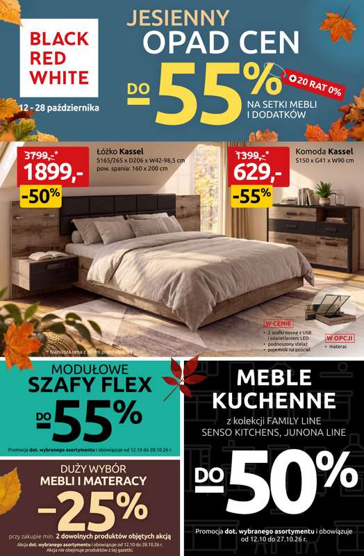 Black Red White - gazetka promocyjna JESIENNY OPAD CEN DO -55% od poniedziałku 12.10 do środy 28.10