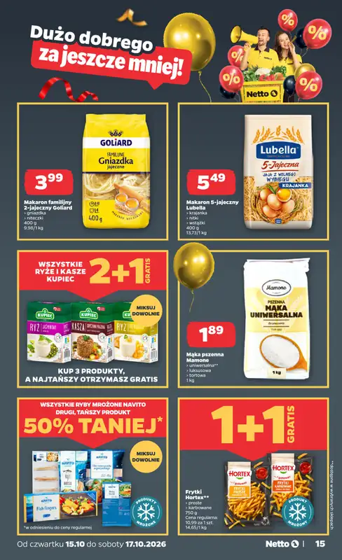Netto - gazetka promocyjna Gazetka Spożywcza od czwartku 15.10 do soboty 17.10 - strona 15