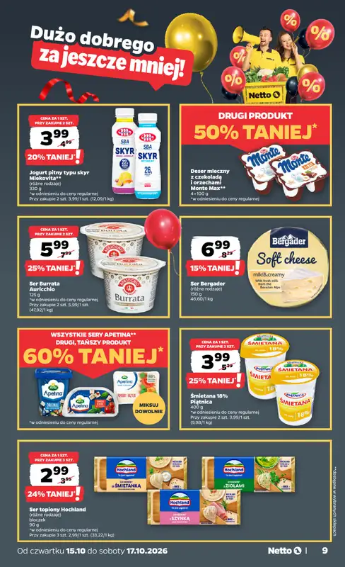 Netto - gazetka promocyjna Gazetka Spożywcza od czwartku 15.10 do soboty 17.10 - strona 9