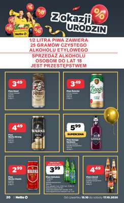 Netto - gazetka promocyjna Gazetka Spożywcza od czwartku 15.10 do soboty 17.10 - strona 20