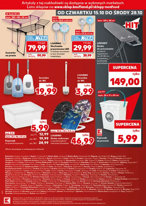 Kaufland - gazetka promocyjna Oferta Kaufland - Non Food od czwartku 15.10 do środy 28.10 - strona 15