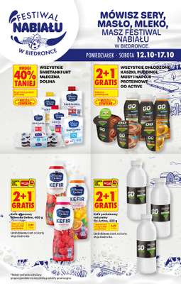 Biedronka - gazetka promocyjna Festiwal nabiału od poniedziałku 12.10 do soboty 17.10