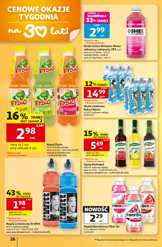 Auchan - gazetka promocyjna Gazetka Hipermarket od czwartku 15.10 do środy 21.10 - strona 26